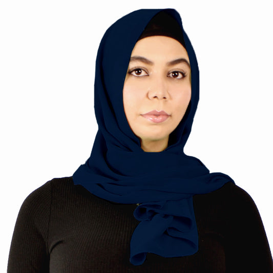 Essential Chiffon Hijab - Midnight Blue