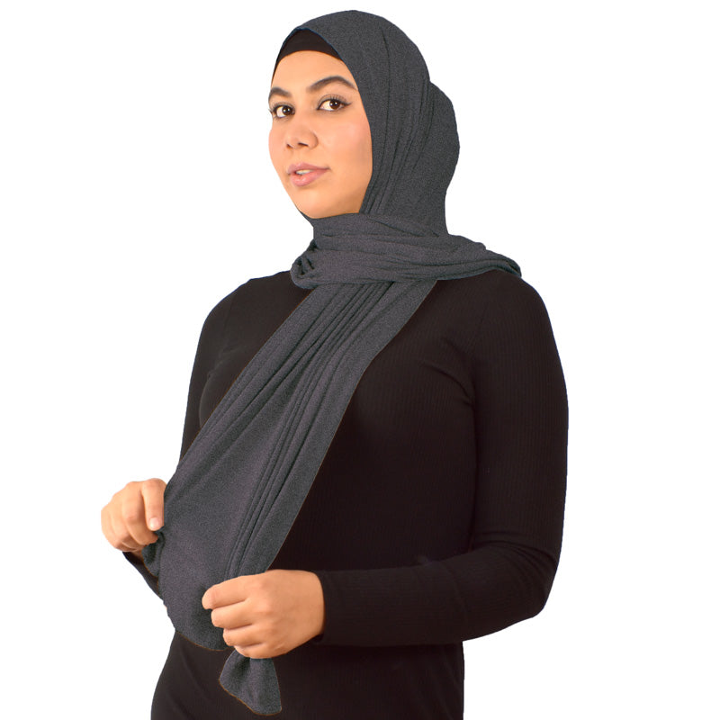 Premium Jersey Hijab in dark gray color