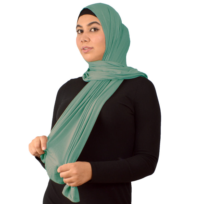 Premium Jersey Hijab in peppermint color