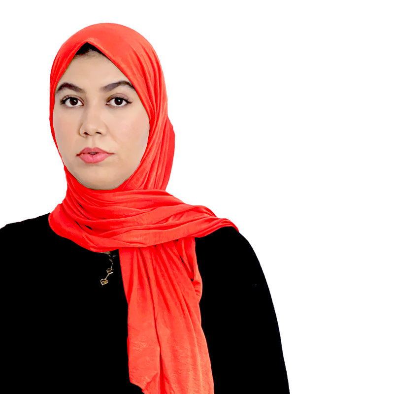 Premium Jersey Hijab in orange color