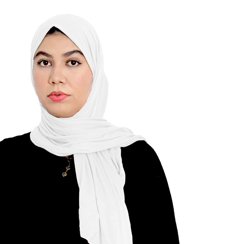 Premium Jersey Hijab in white color