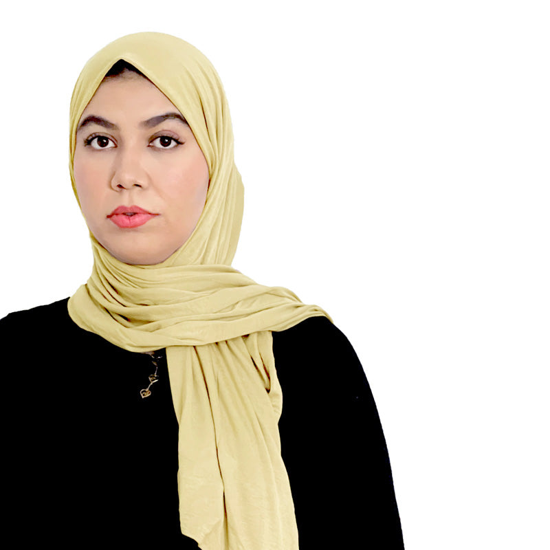 Premium Jersey Hijab in yellow color